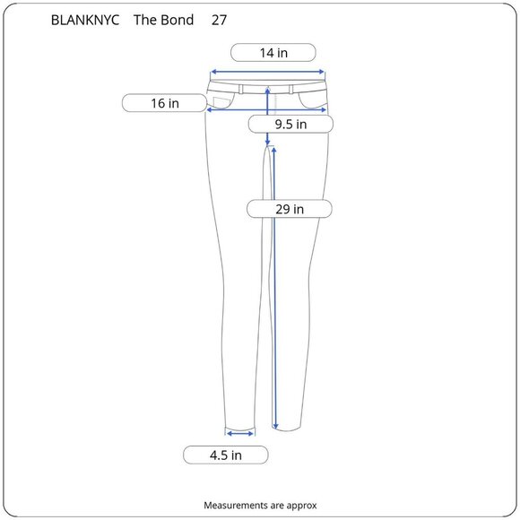BLANKNYC Womens The Bond Mid Rise Skinny in Snake Along Stretch Denim Size 27 - Picture 3 of 13